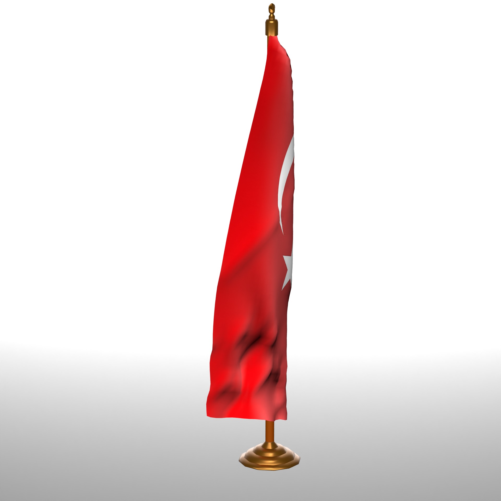 TURKEY TABLE FLAG 3D model_1