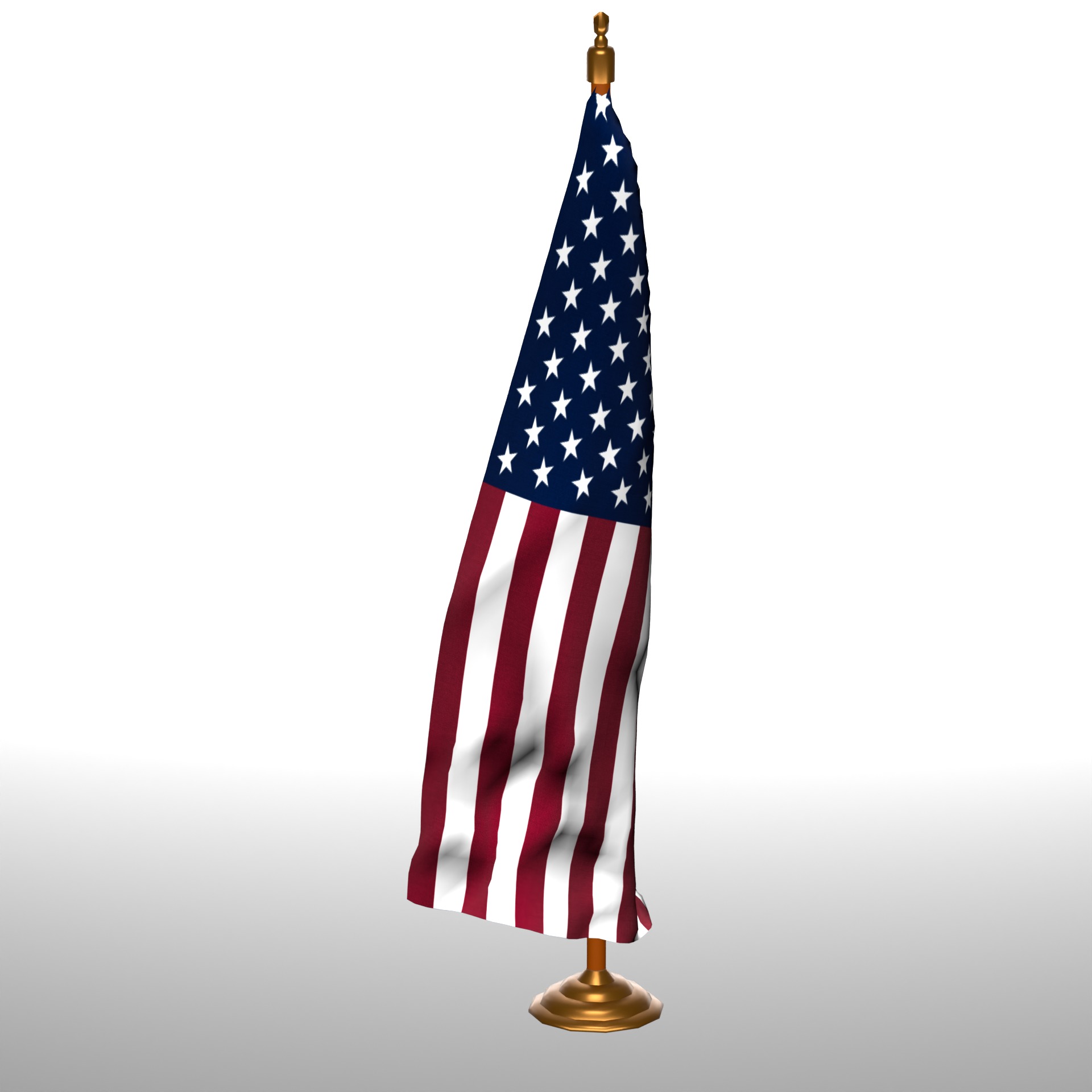 USA TABLE FLAG 3D model_1
