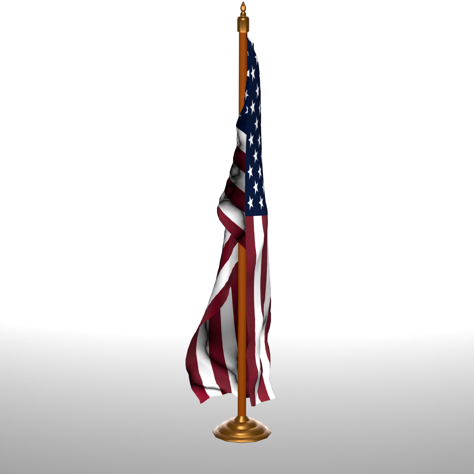 USA TABLE FLAG 3D model_3
