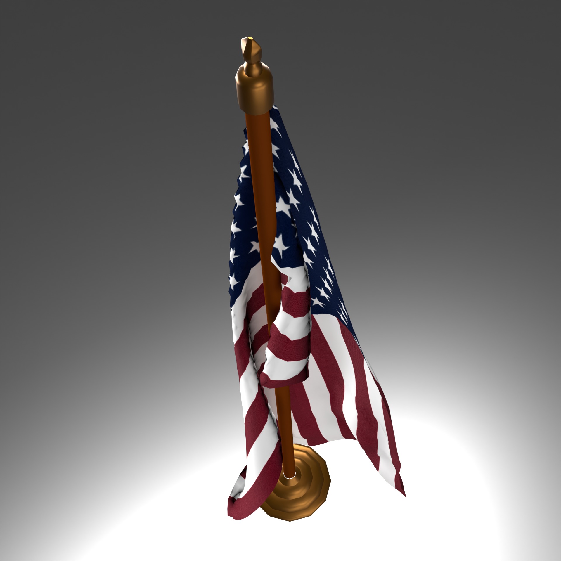 USA TABLE FLAG 3D model_6