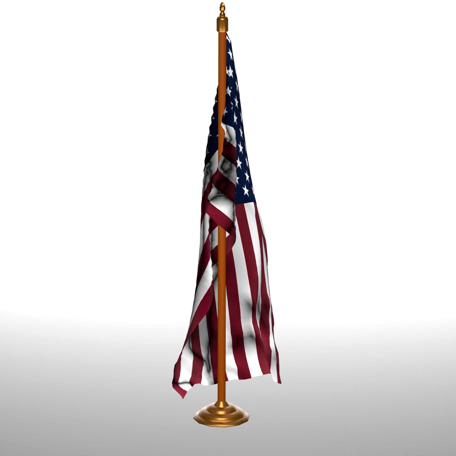 USA TABLE FLAG 3D model_4