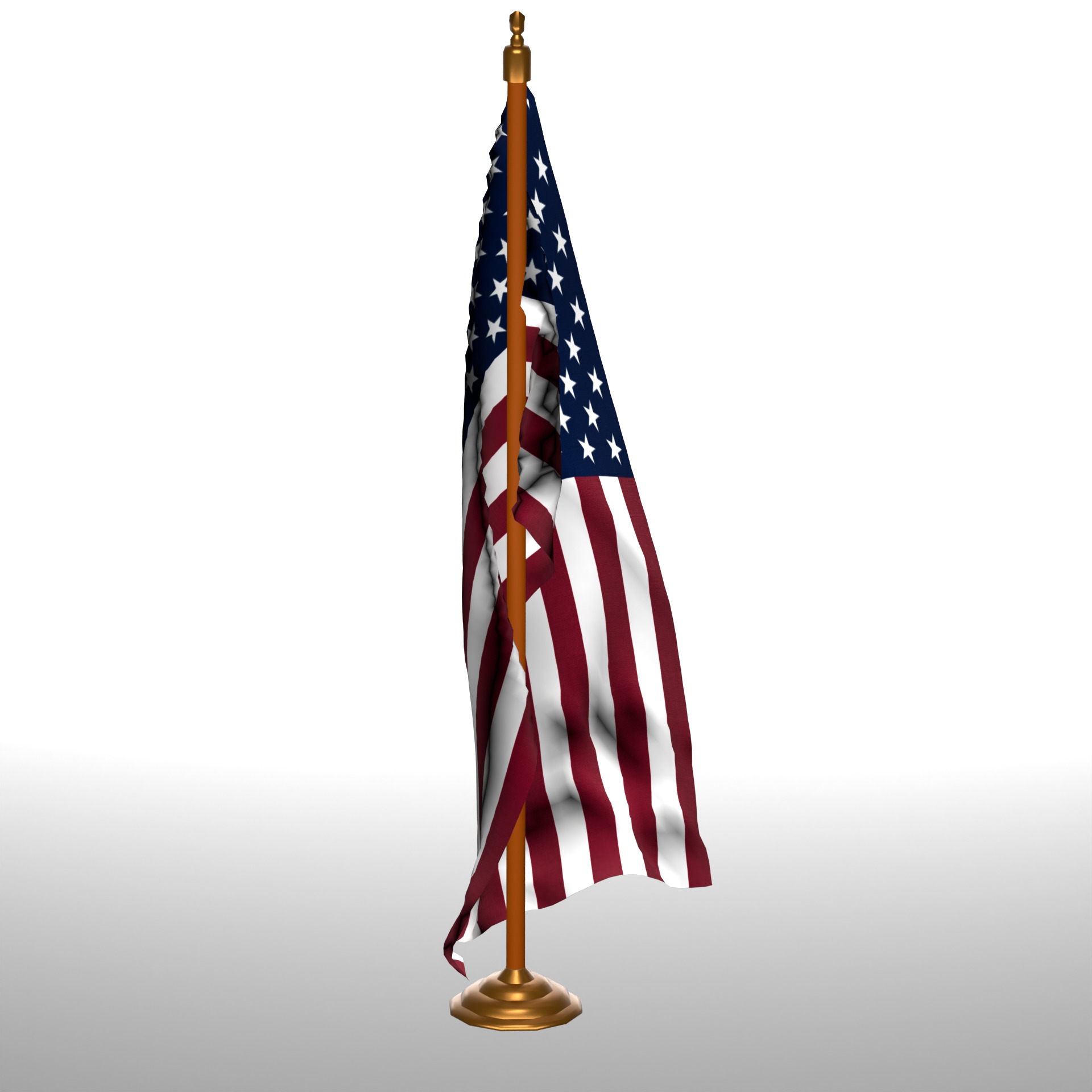 USA TABLE FLAG 3D model_5