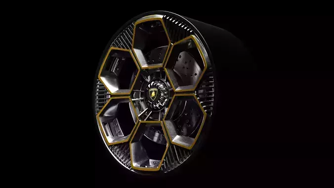 Highpoly Vehicle Rim 420B2 3D Model 3D model