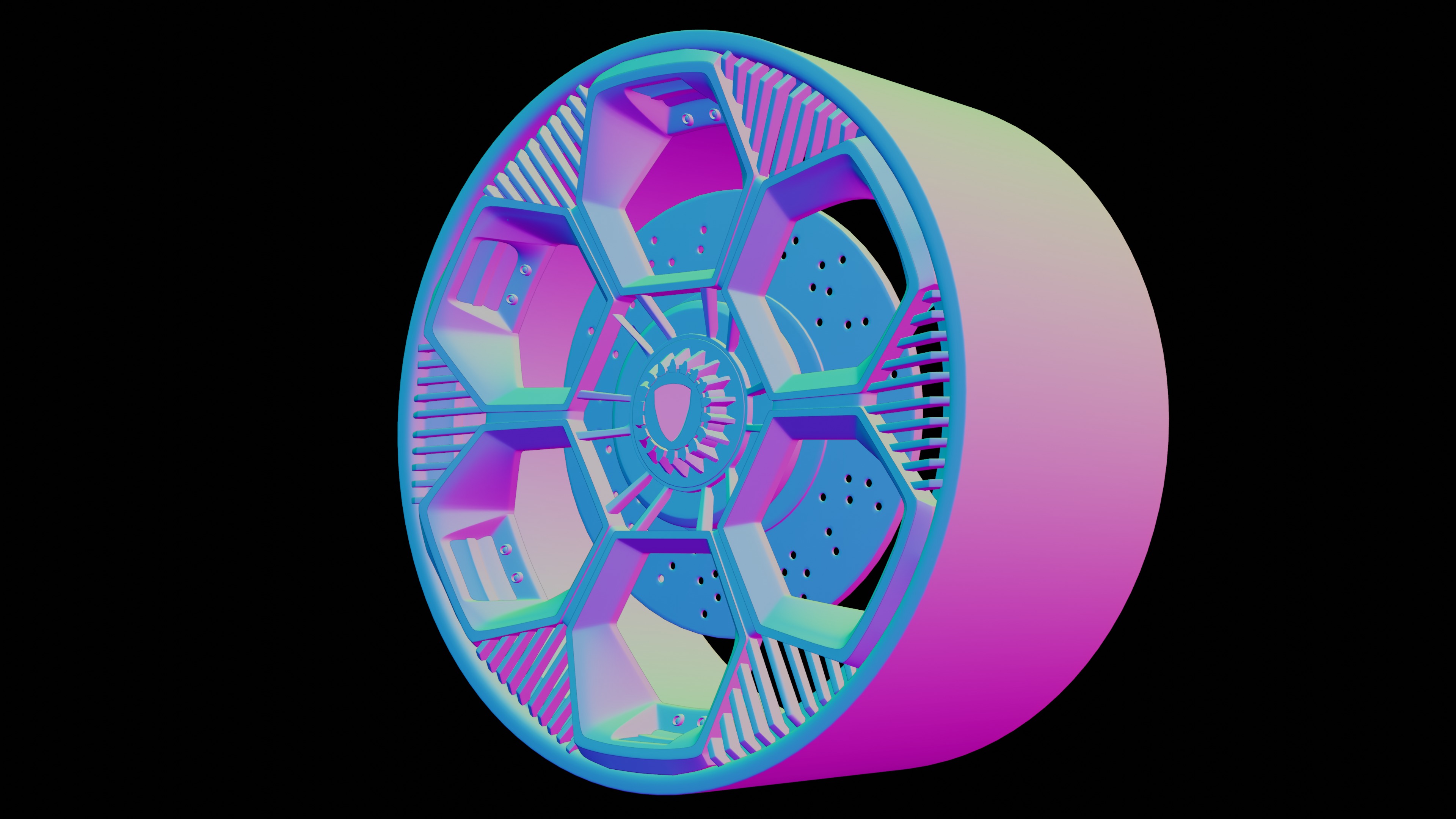 Highpoly Vehicle Rim 420B2 3D Model 3D model_4