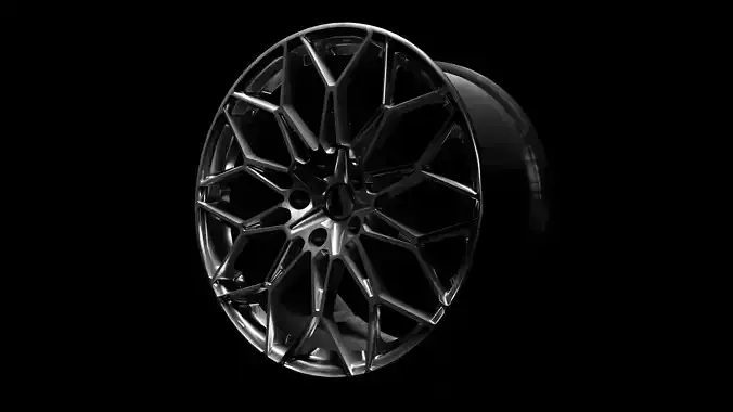 Midpoly Vehicle Rim B492M 3D Model 3D model