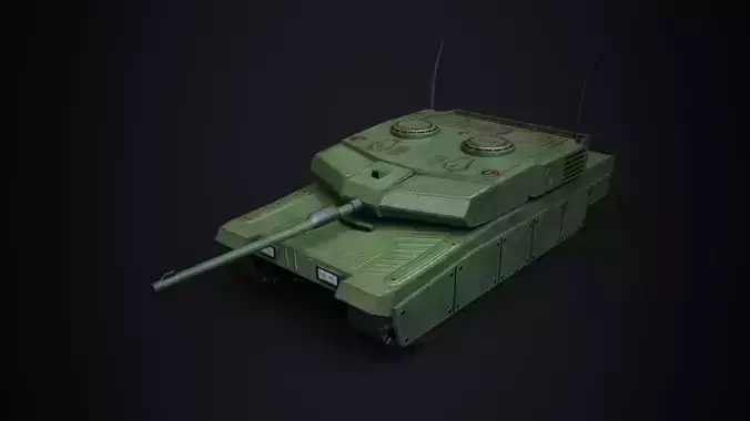 3D Altay Tank Free low-poly 3D model