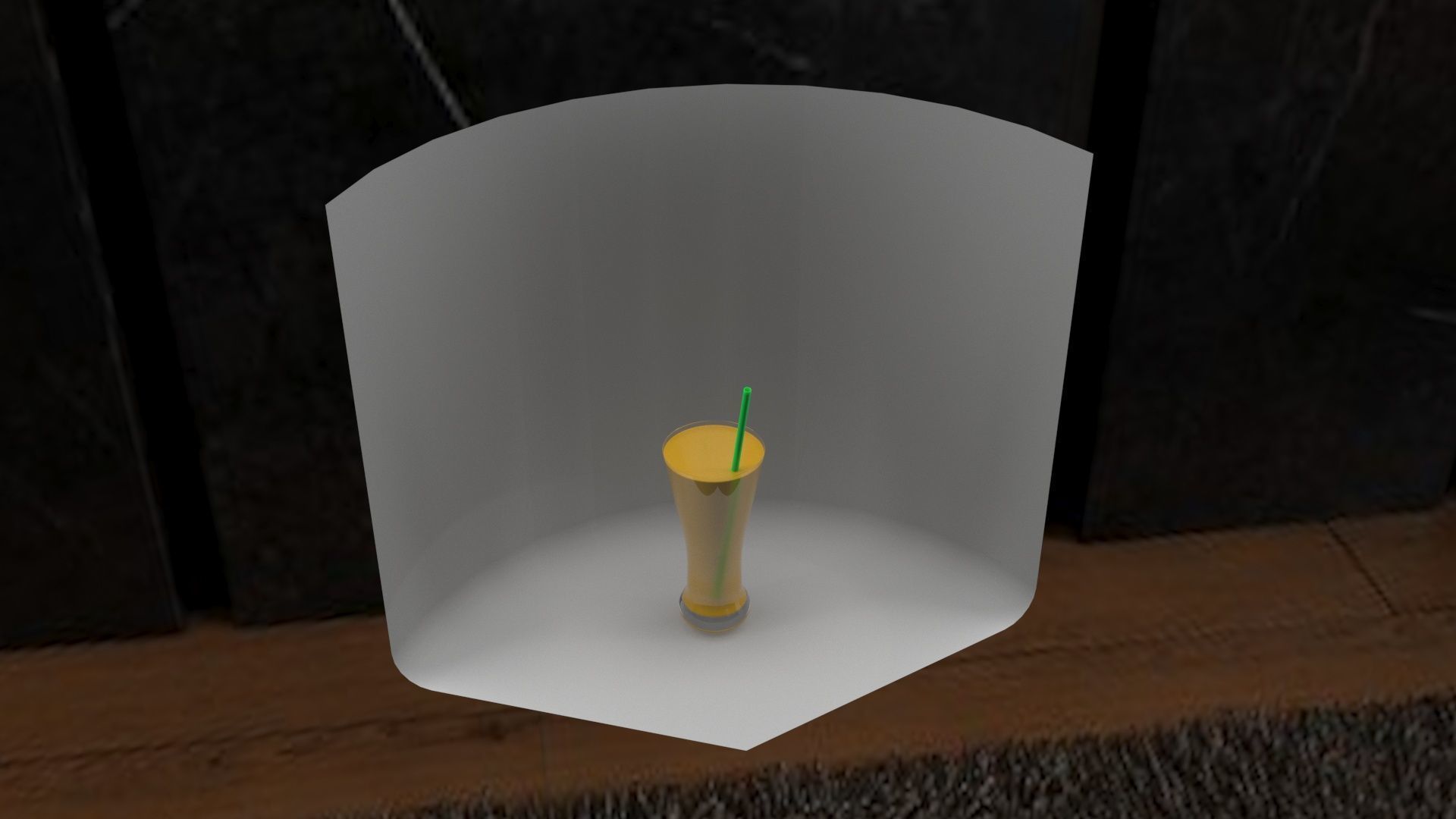 Glass of Orange Juice 3D model_3