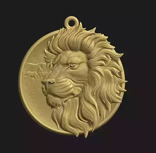 Lion Head Pendant Free 3D print model