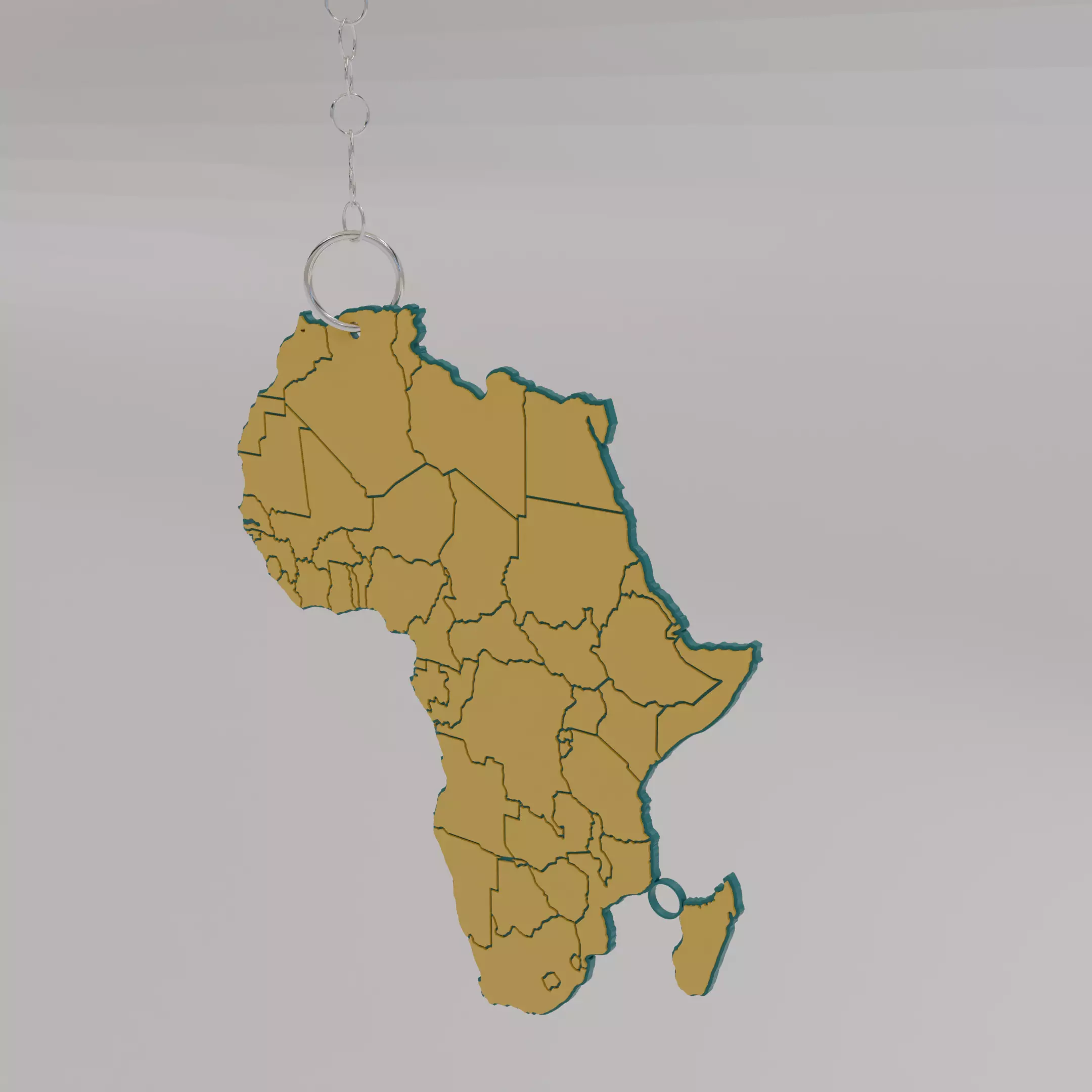 Africa Keychain Free 3D print model