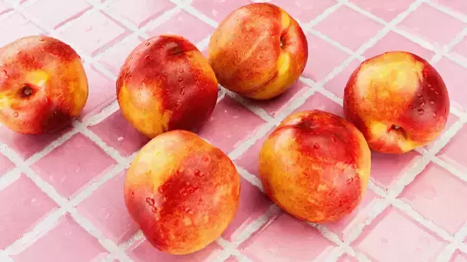 Nectarine - 3D Scan 3D model