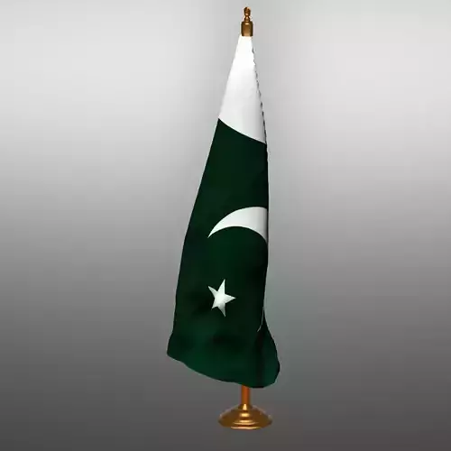 PAKISTAN TABLE FLAG 3D model