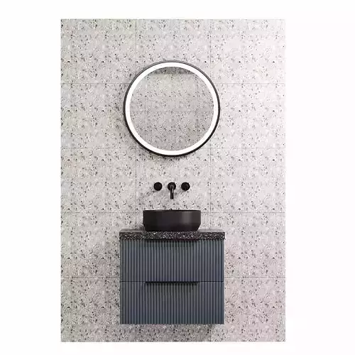  Wall Hung 2-Drawer Countertop Vanity Unit incl