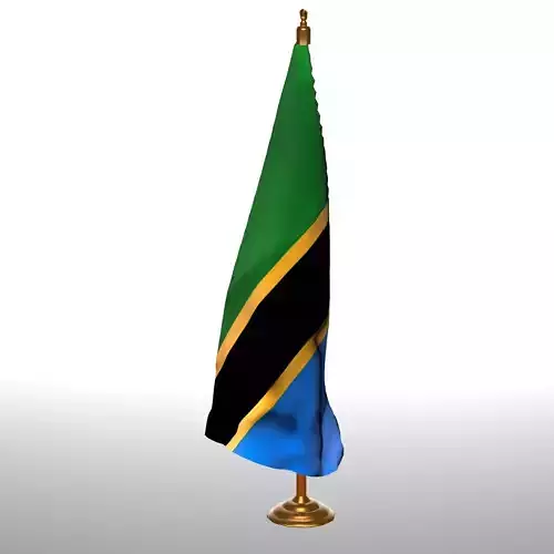 TANZANIA TABLE FLAG 3D model