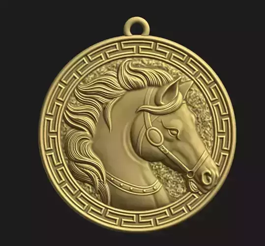 Horse Head Pendant Medal