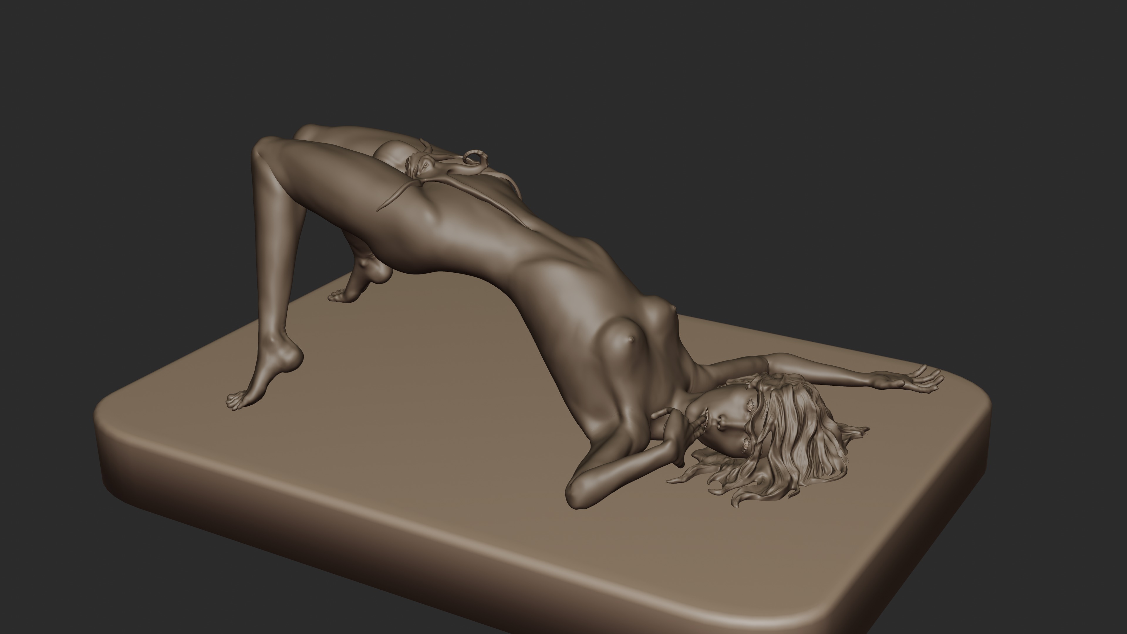 Girl and octopus 3d print model 3D print model_5