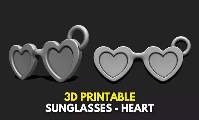 Sunglasses 3D Print - Necklace - Jewelry - Keychain