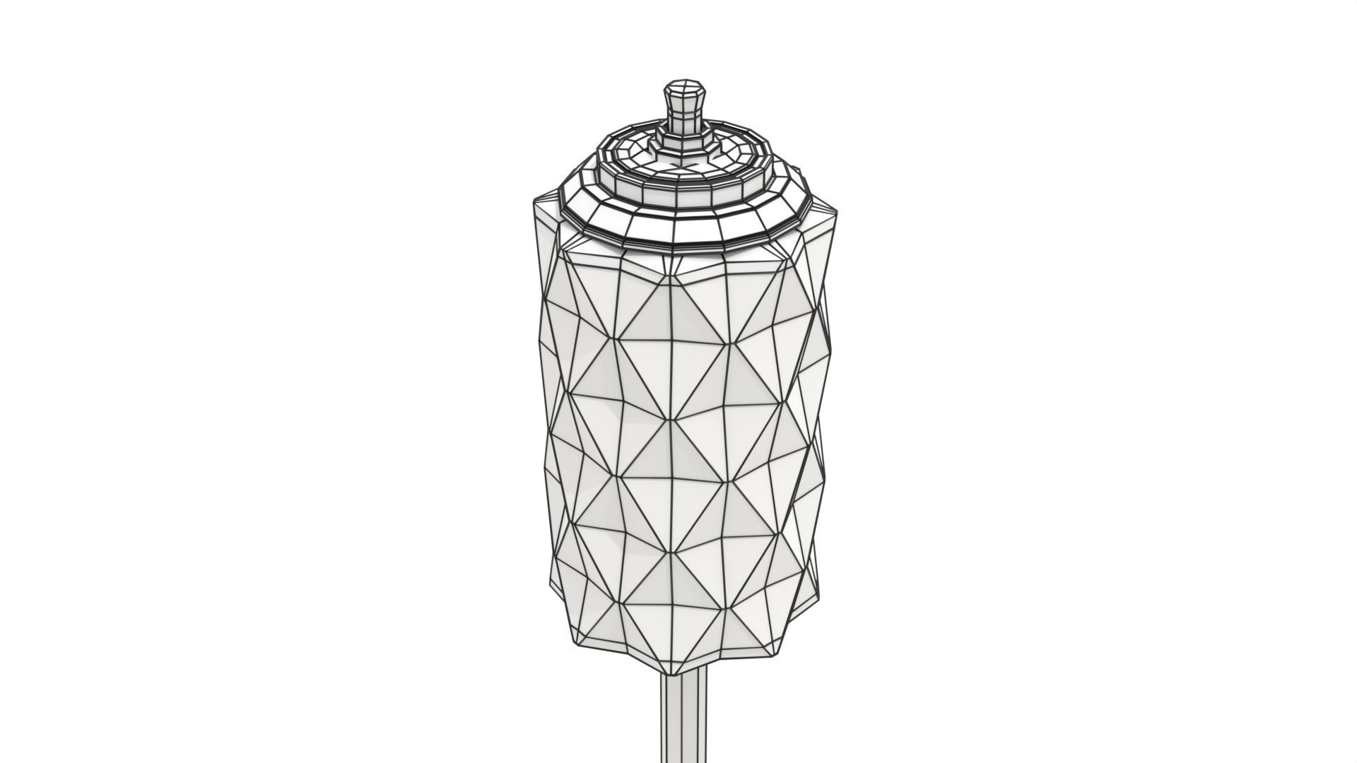 Glass Tiki Torch 3D model_6