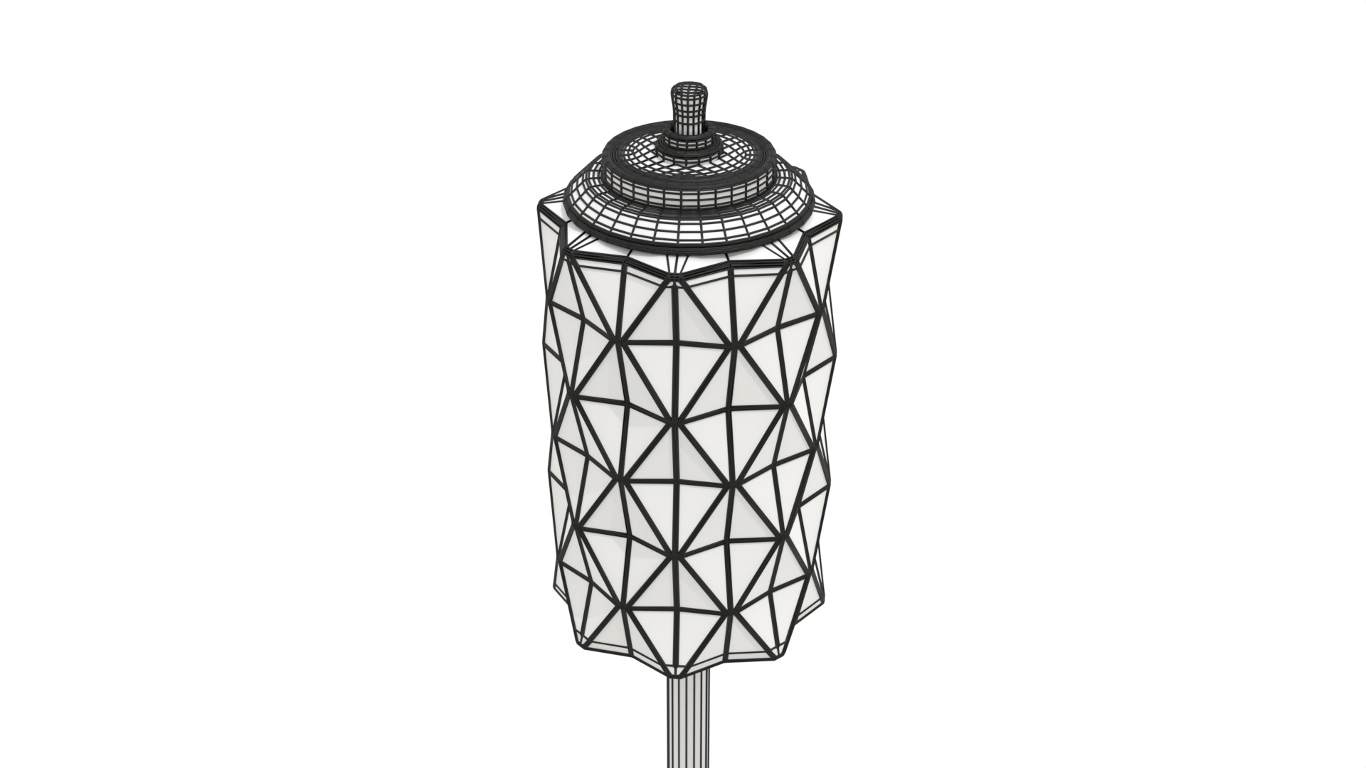 Glass Tiki Torch 3D model_5