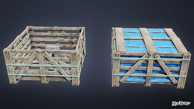 INDUSTRIAL - Construction Containers 01 - LOW POLY AND NANITE Low-poly 3D model