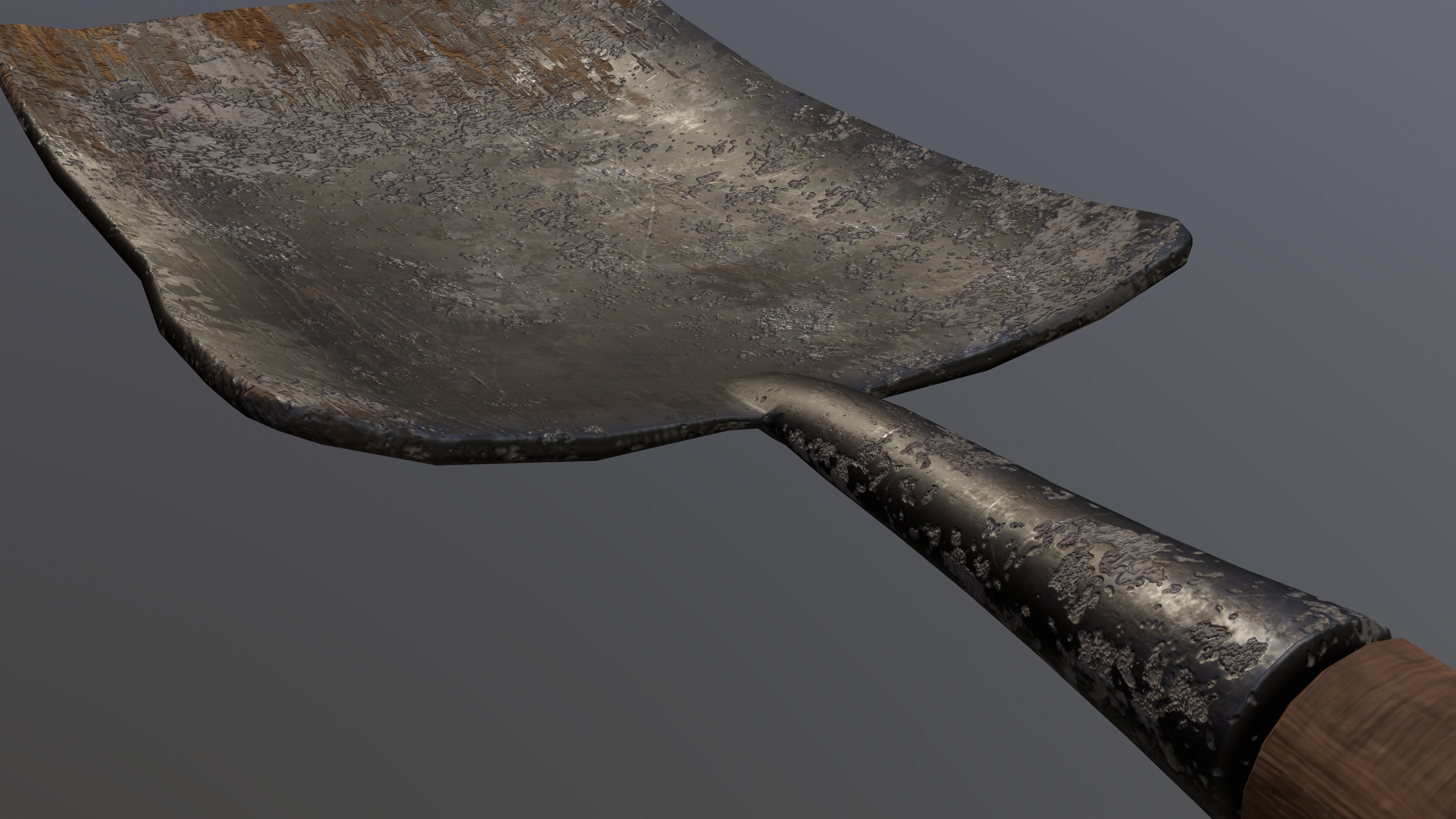 Shovel Low Poly PBR Game Asset Low-poly 3D model_6