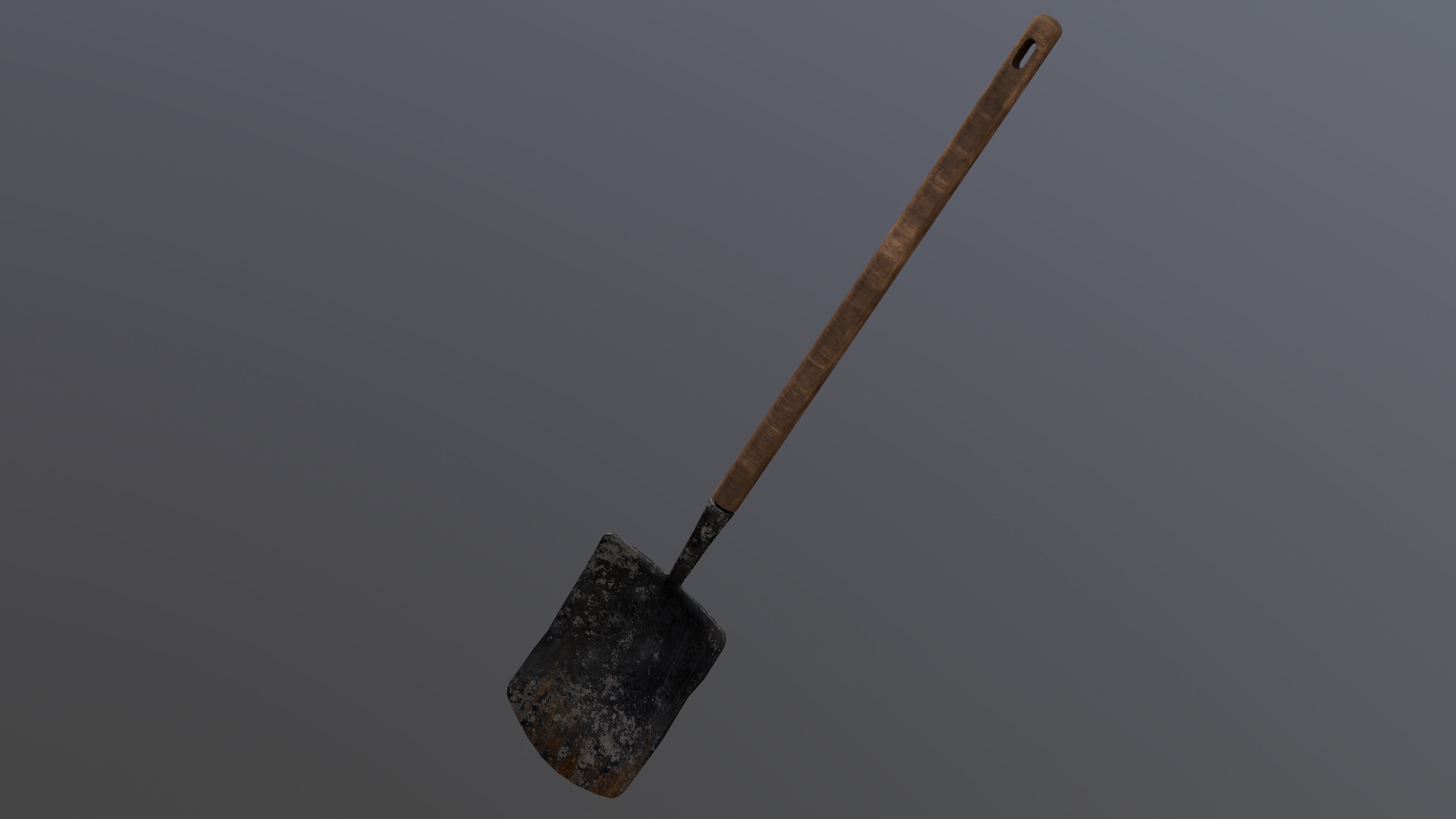 Shovel Low Poly PBR Game Asset Low-poly 3D model_3