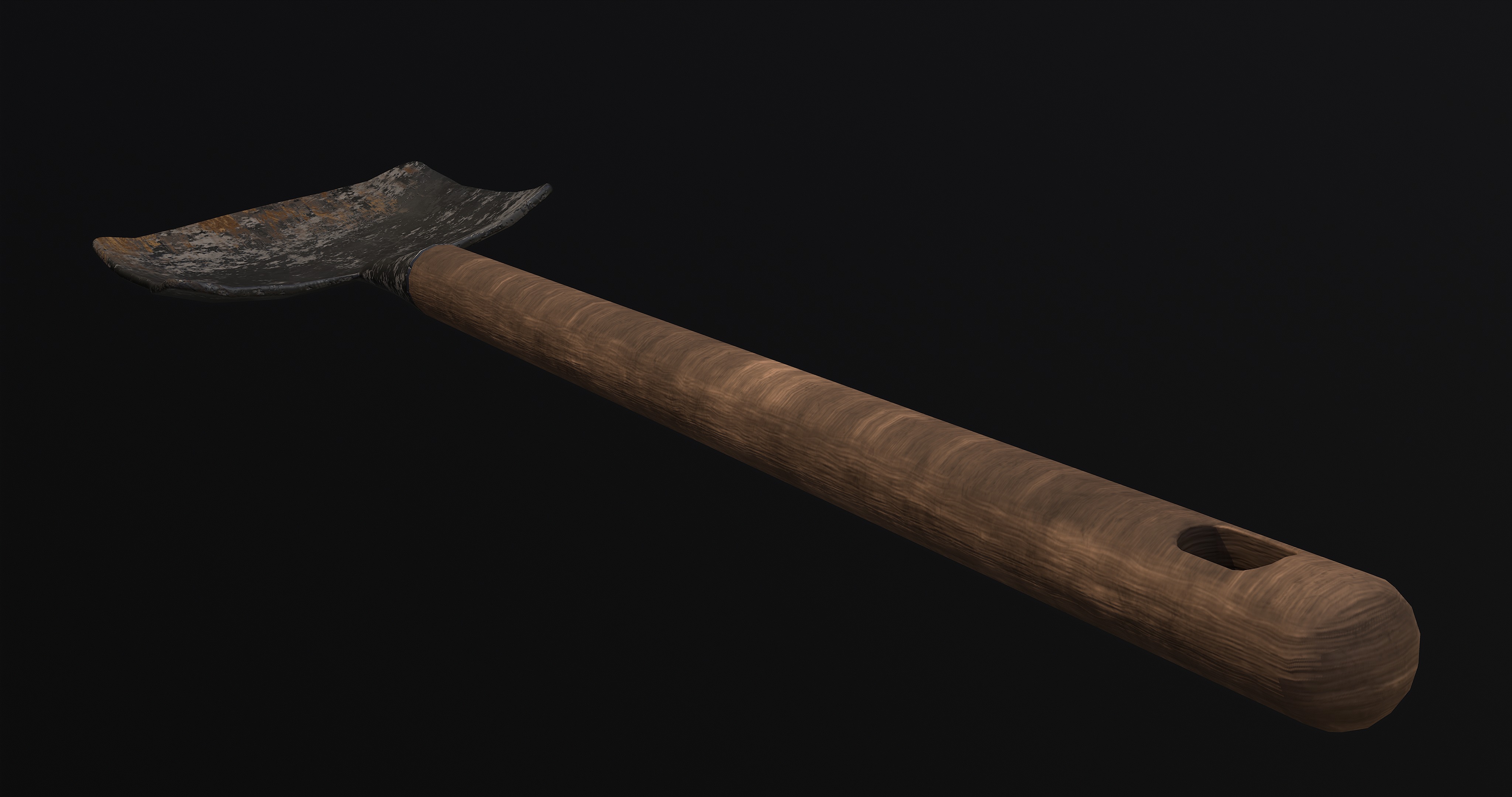 Shovel Low Poly PBR Game Asset Low-poly 3D model_12