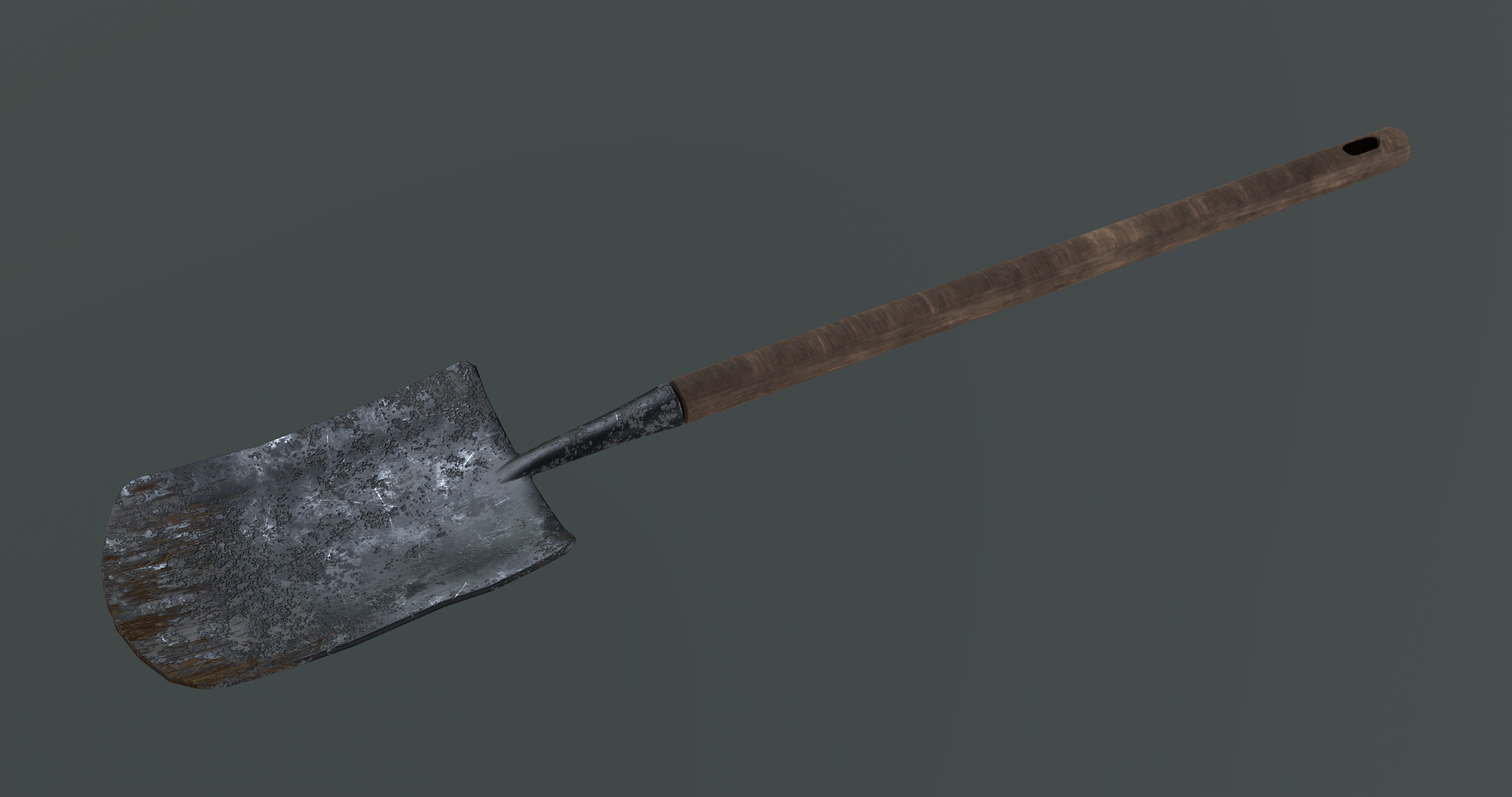 Shovel Low Poly PBR Game Asset Low-poly 3D model_7