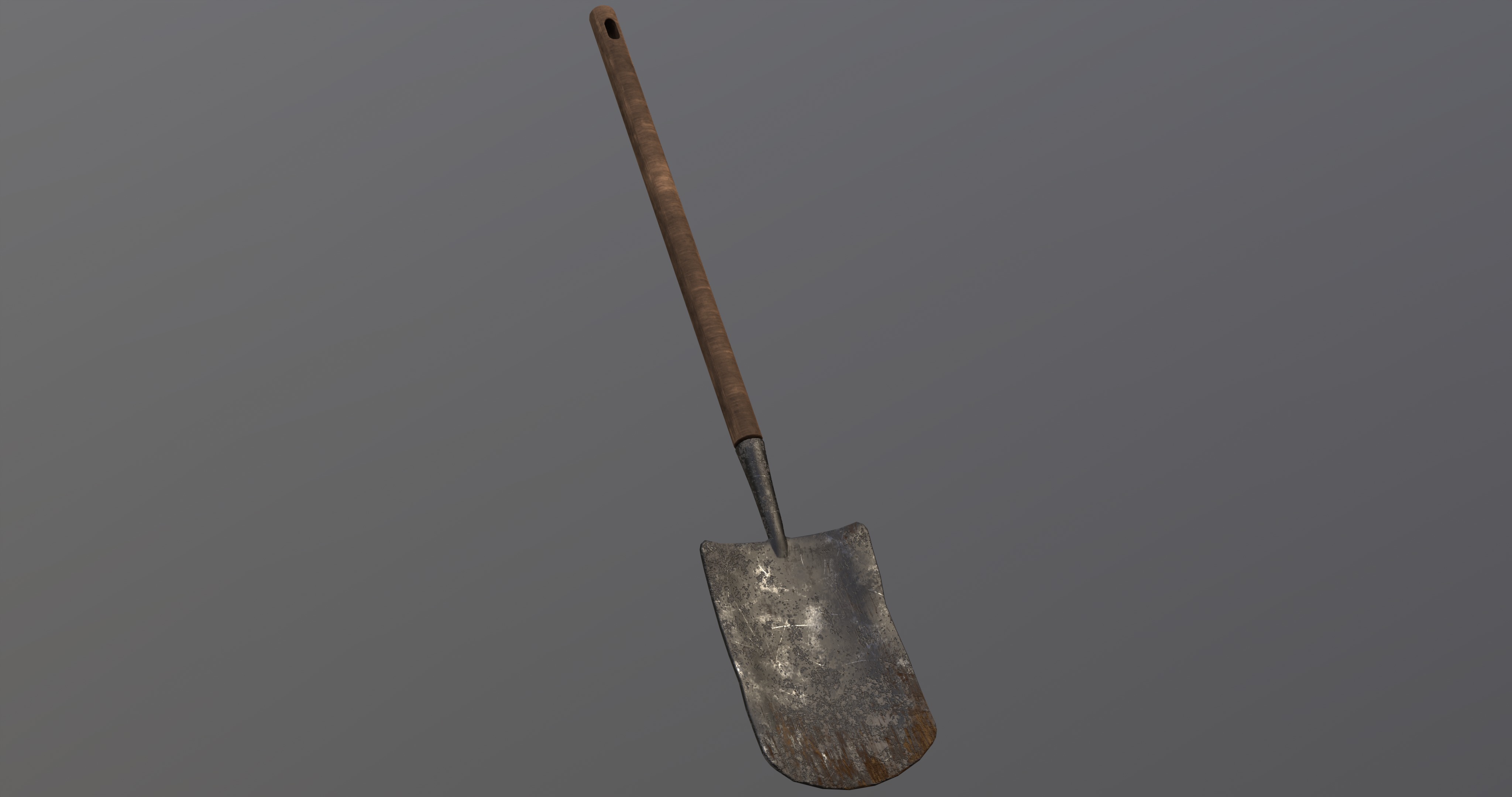 Shovel Low Poly PBR Game Asset Low-poly 3D model_9