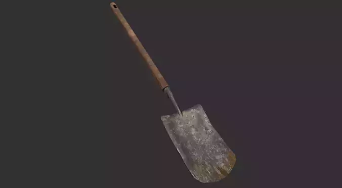 Shovel Low Poly PBR Game Asset