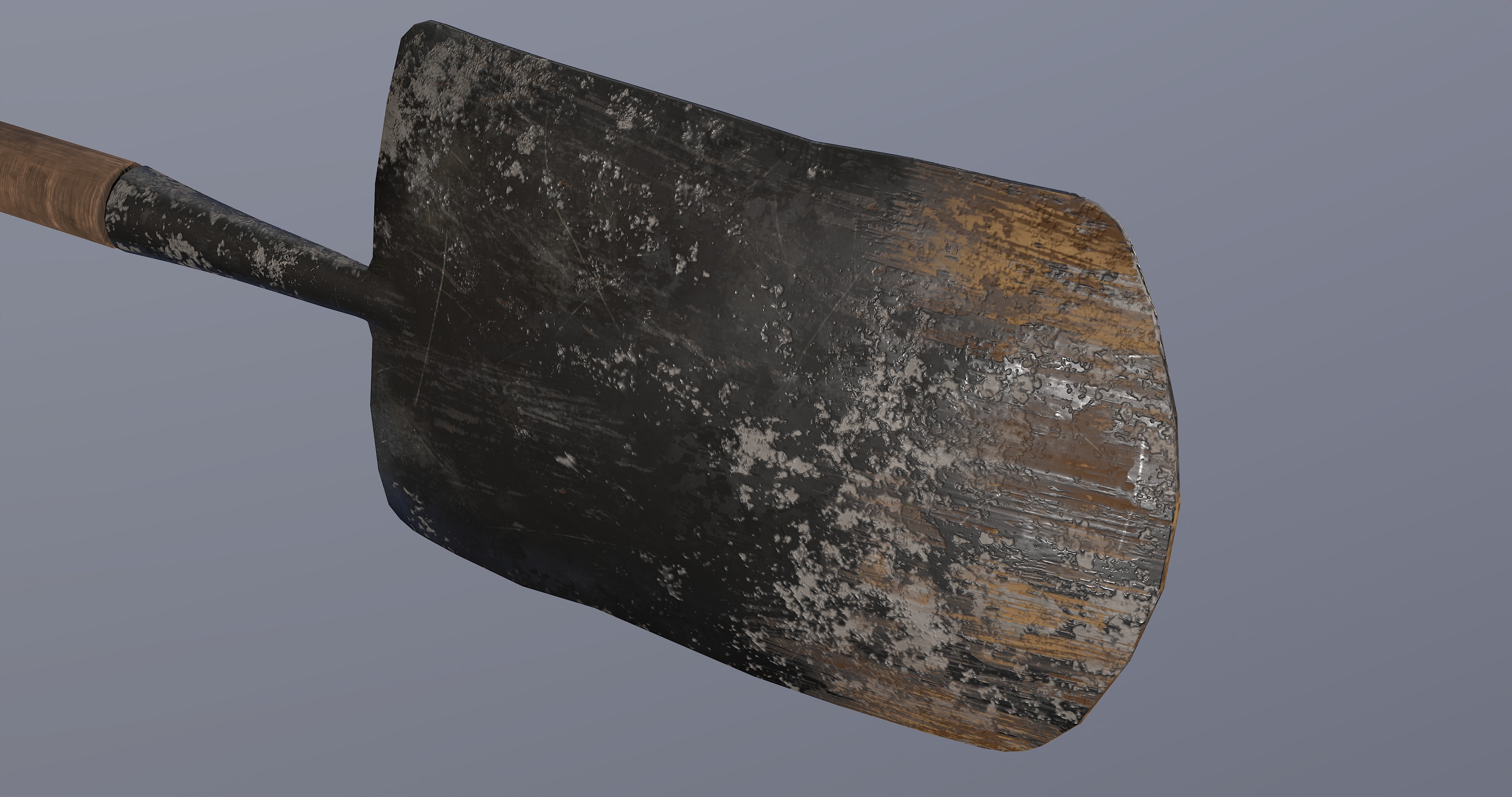 Shovel Low Poly PBR Game Asset Low-poly 3D model_10