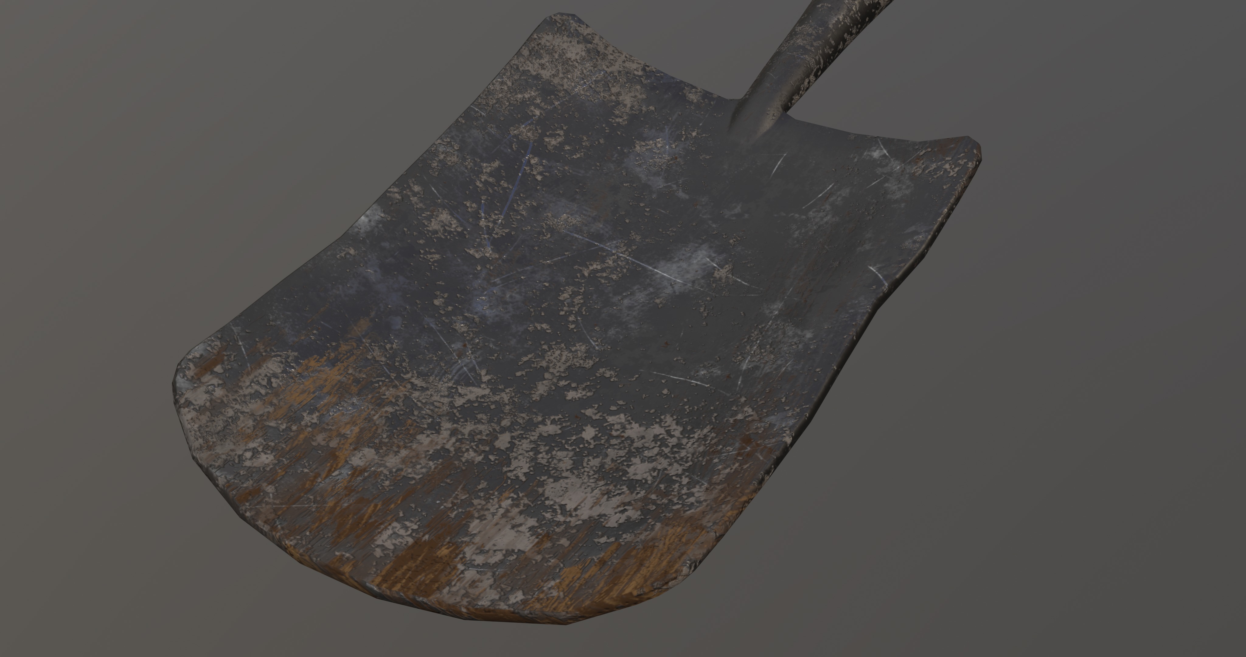 Shovel Low Poly PBR Game Asset Low-poly 3D model_8