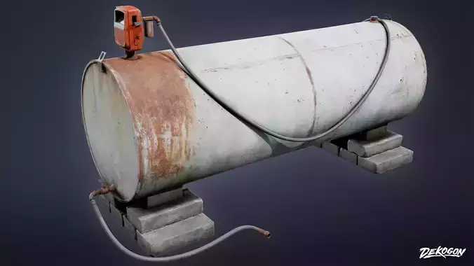 INDUSTRIAL - Diesel Fuel Tank 01 - LOW POLY AND NANITE