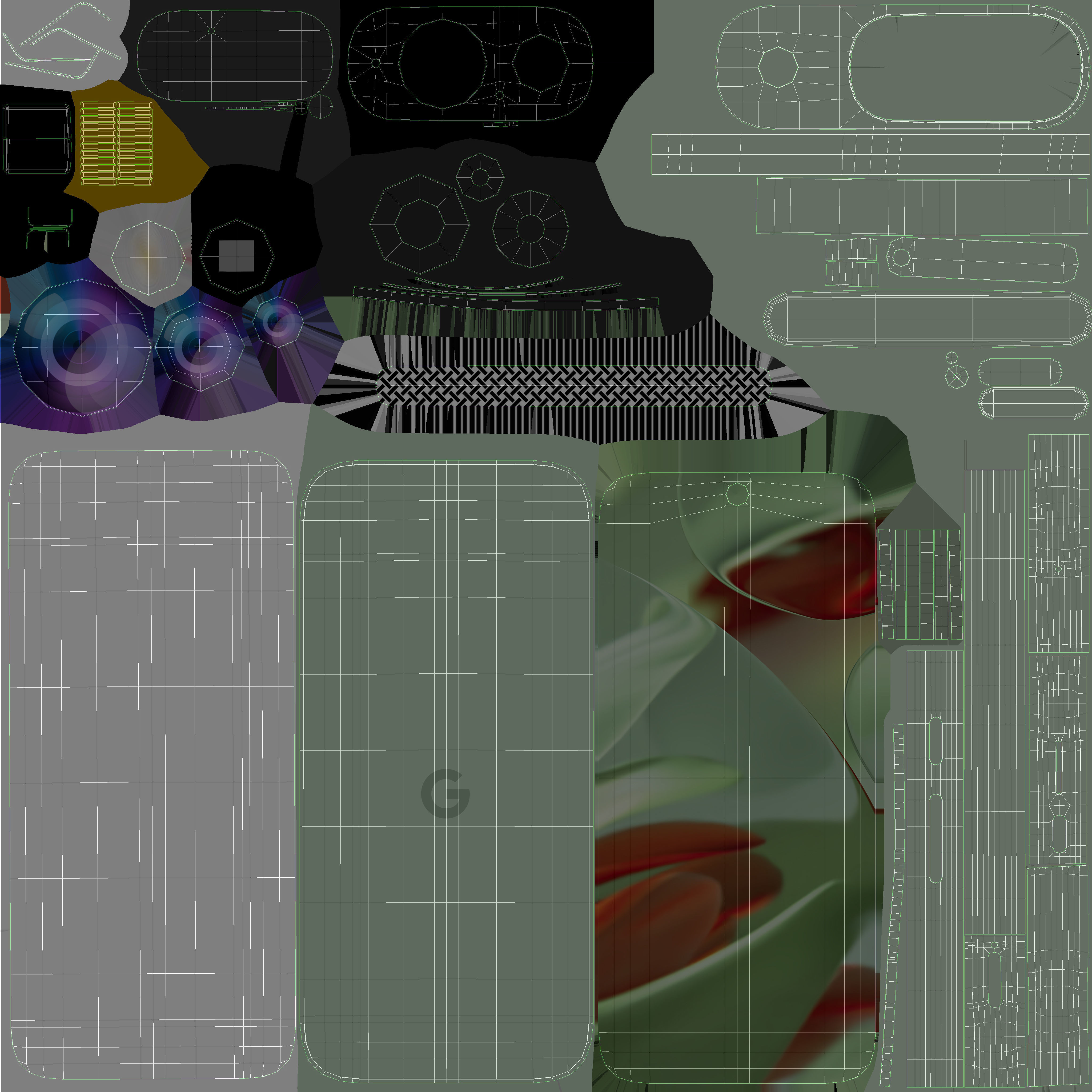 Google Pixel 9 Wintergreen 3D model_8