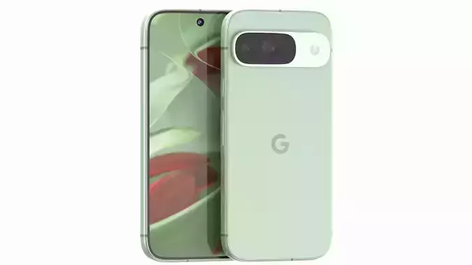 Google Pixel 9 Wintergreen 3D model