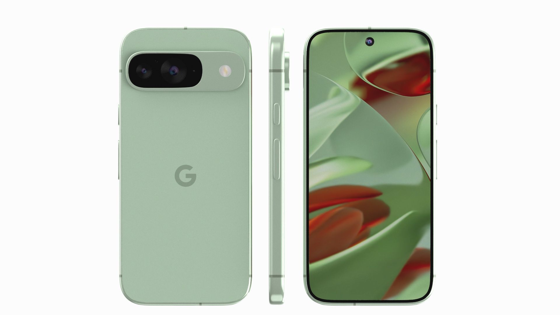 Google Pixel 9 Wintergreen 3D model_2