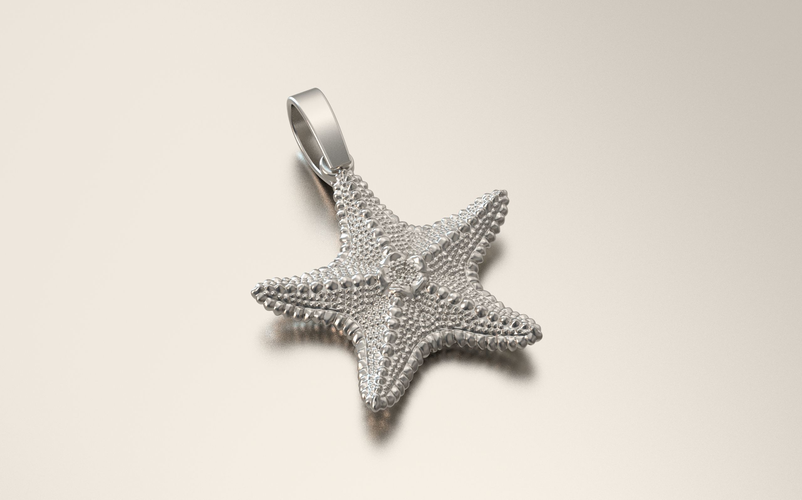 starfish pendant 3D model 3D print model 3D print model_2
