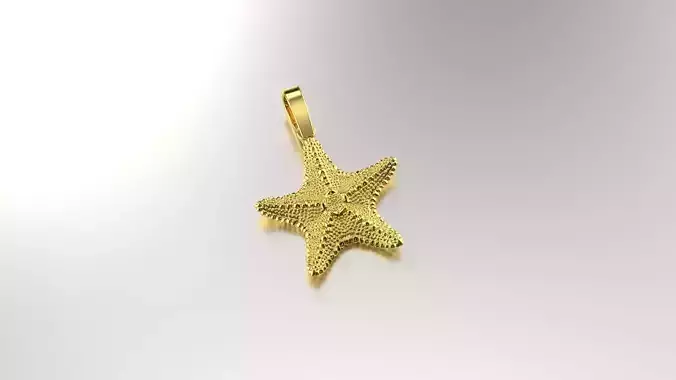 starfish pendant 3D model 3D print model