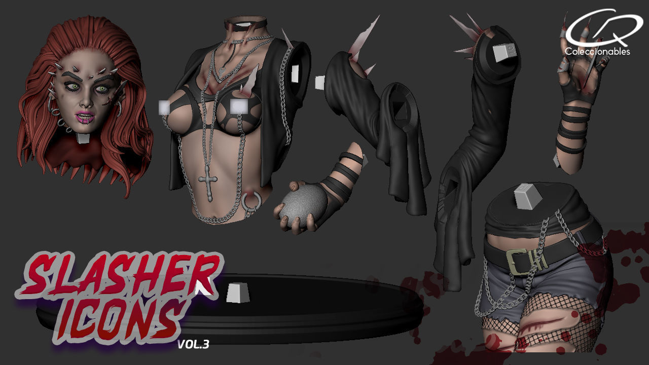 Slasher Icons - Return of the living Dead 3 - Mindy Clark  3D print model_12