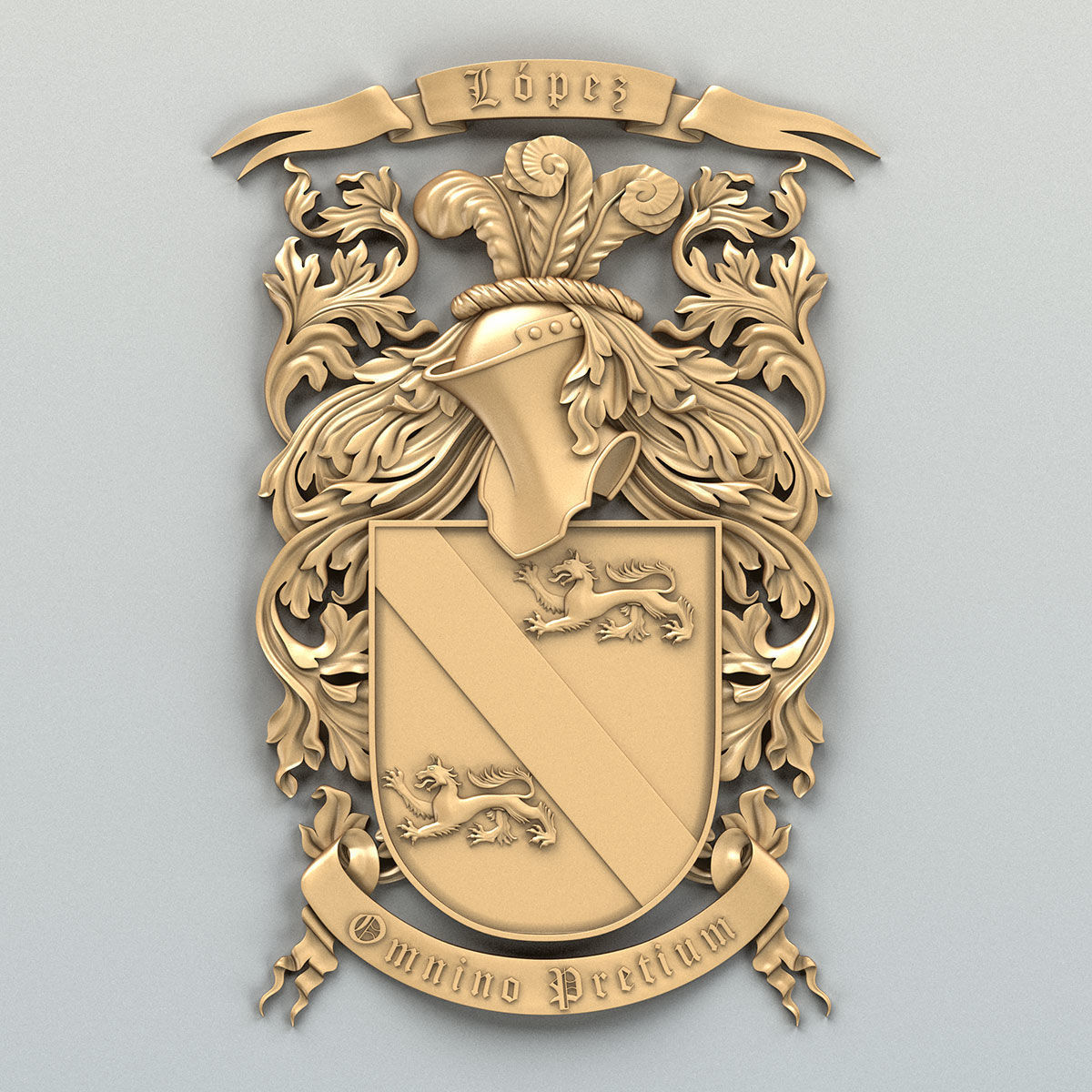 Coat of arms decorative 011 3D model_1