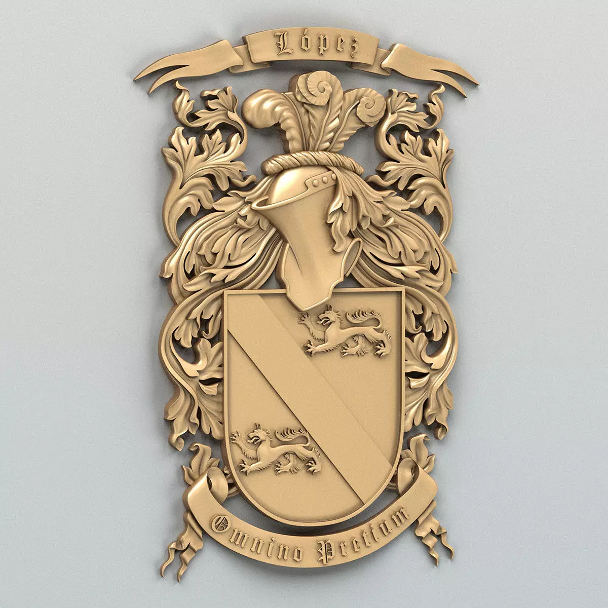 Coat of arms decorative 011 3D model_0