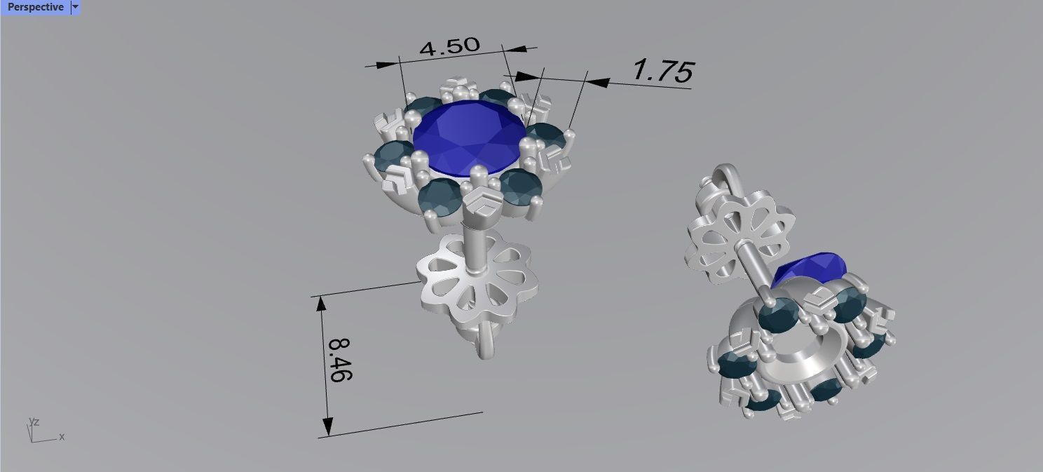 jewelry snowflake earrings 3D print model  3D print model_1