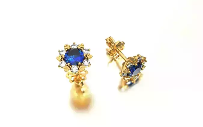 jewelry snowflake earrings 3D print model  3D print model