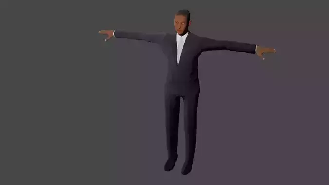 Man in suit with rig and animations
