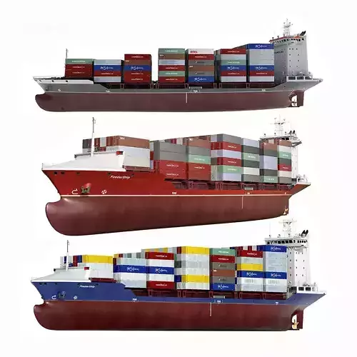  3 colors CARGO Feeder 3D Model Collection