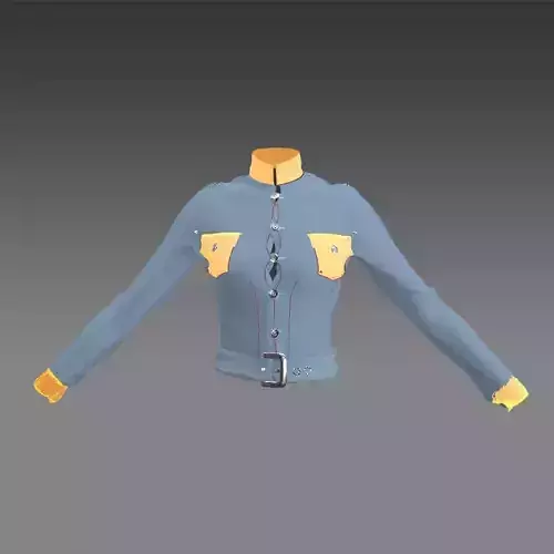 Denim orange stitch look