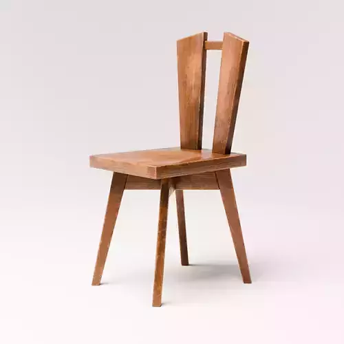 Dining Chair Low-poly 3D model
