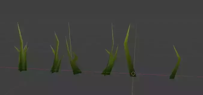 Low Poly 3D Grass