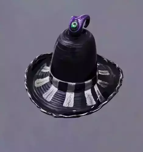Cyclopean Spiral Hat Low-poly 3D model