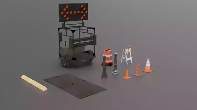 City Bumps Part 2 Low-poly 3D model