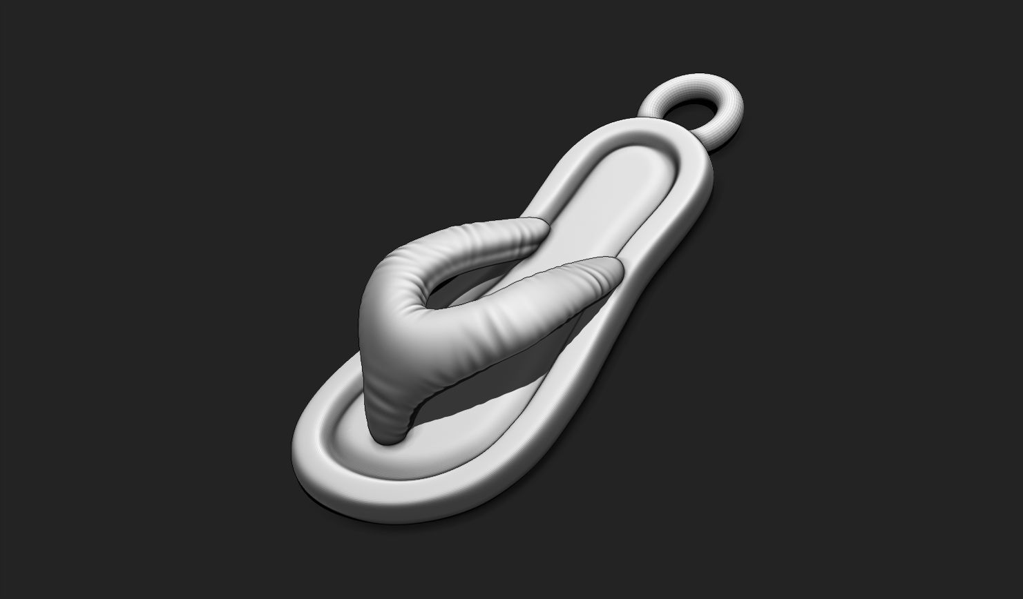 Slipper - Flip-Flop - Sandals - Necklace - Jewelry - Keychain 3D print model_4